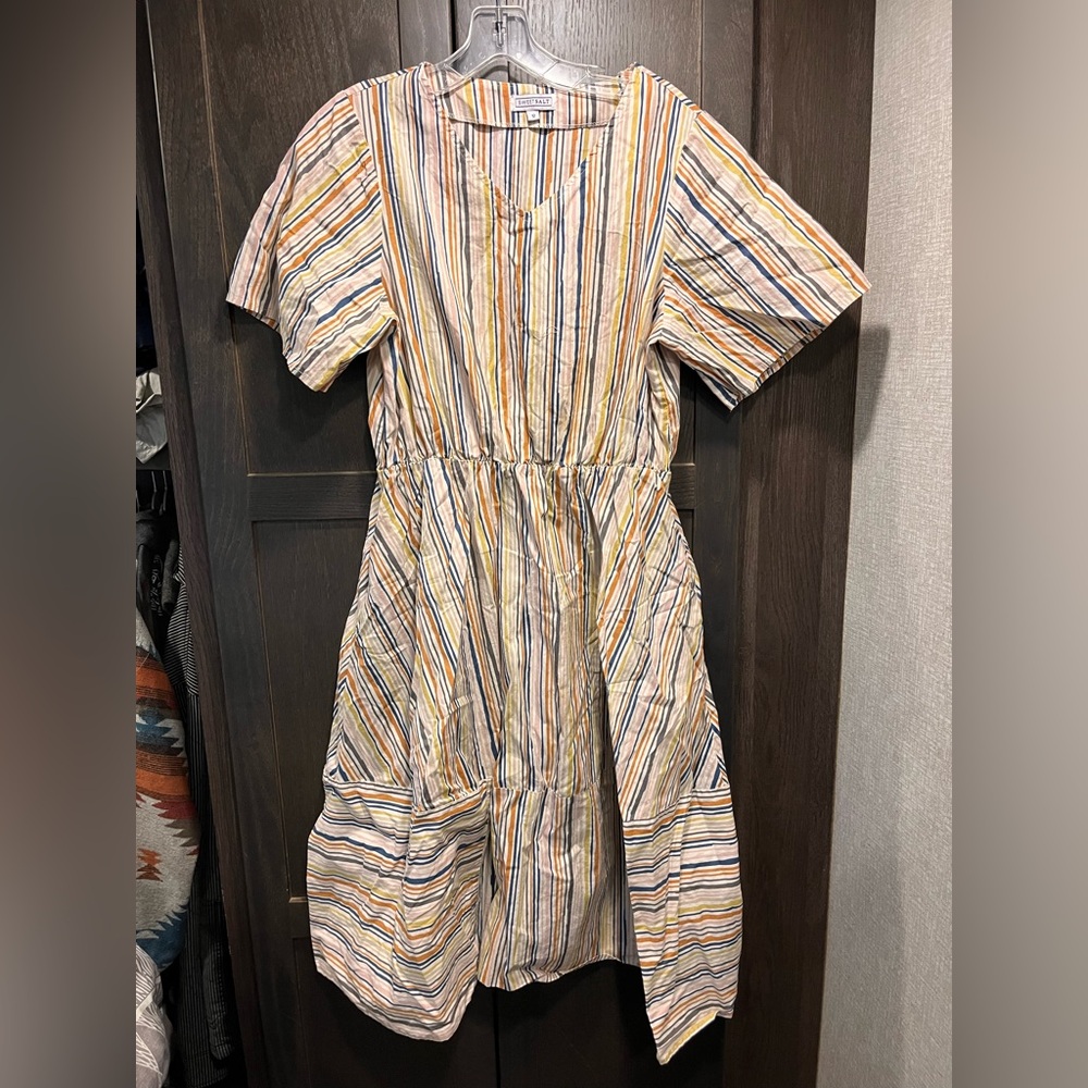 Striped midi dress